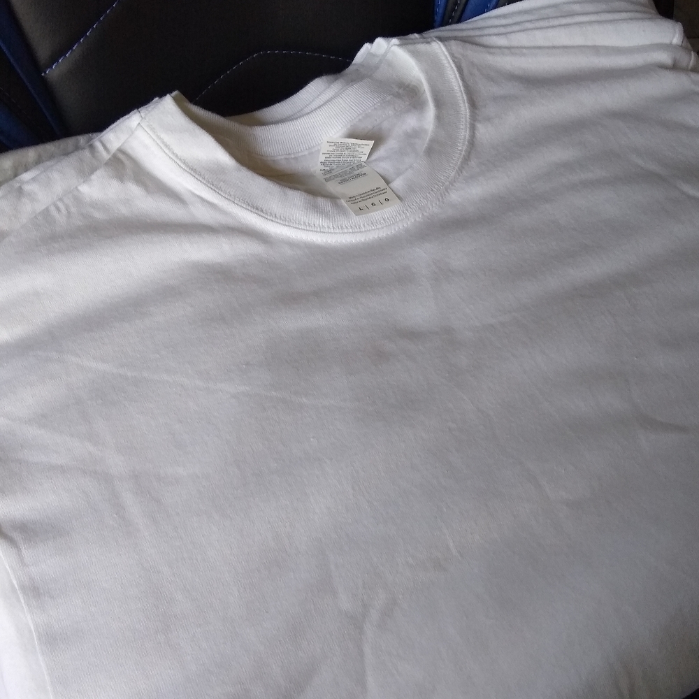 8x Gildan Adult Large White T-Shirts NEW